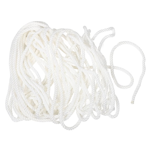 Hemoton 1 Roll White 12mm Nylon Marine Rope Heavy Duty Yacht Dock Line for Boat Mooring, Anchoring, and Marine Use
