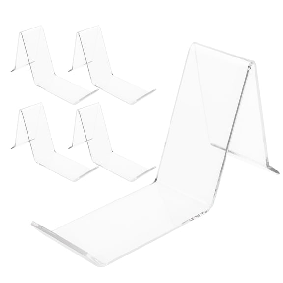 Hemoton 1 Set 5Pcs Shoe Display Stand Transparent Shoe Display Riser Acrylic Eelevated Showcase for Shoe Retailers (White)