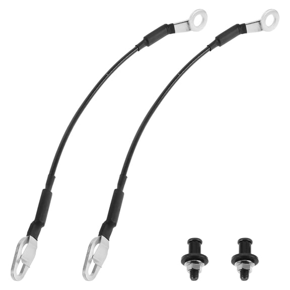 Hytrove Heavy Duty Black Tailgate Cables for Trucks, Cargo Transport Set of 1, Secure Truck Tailgate Support