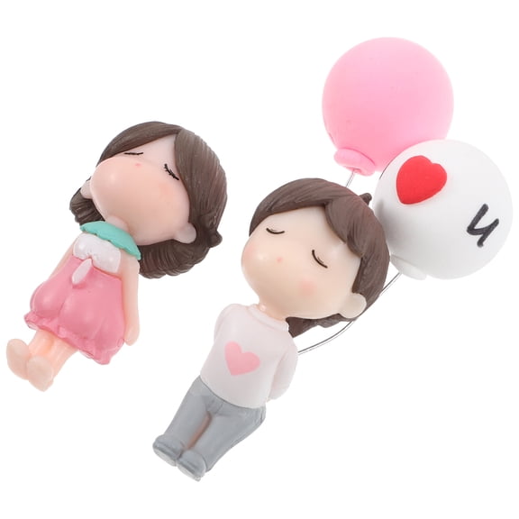 YOSADIER 1Set Car Dashboard Ornament Couple Figurines Decorative Car Interior Accessories with Romantic Design
