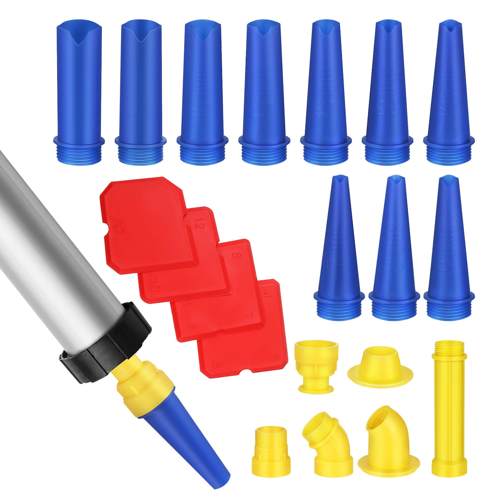 Veemoon 10 Stück Silikon Dichtungsdüsen - Flexible Winkel Düsen Set