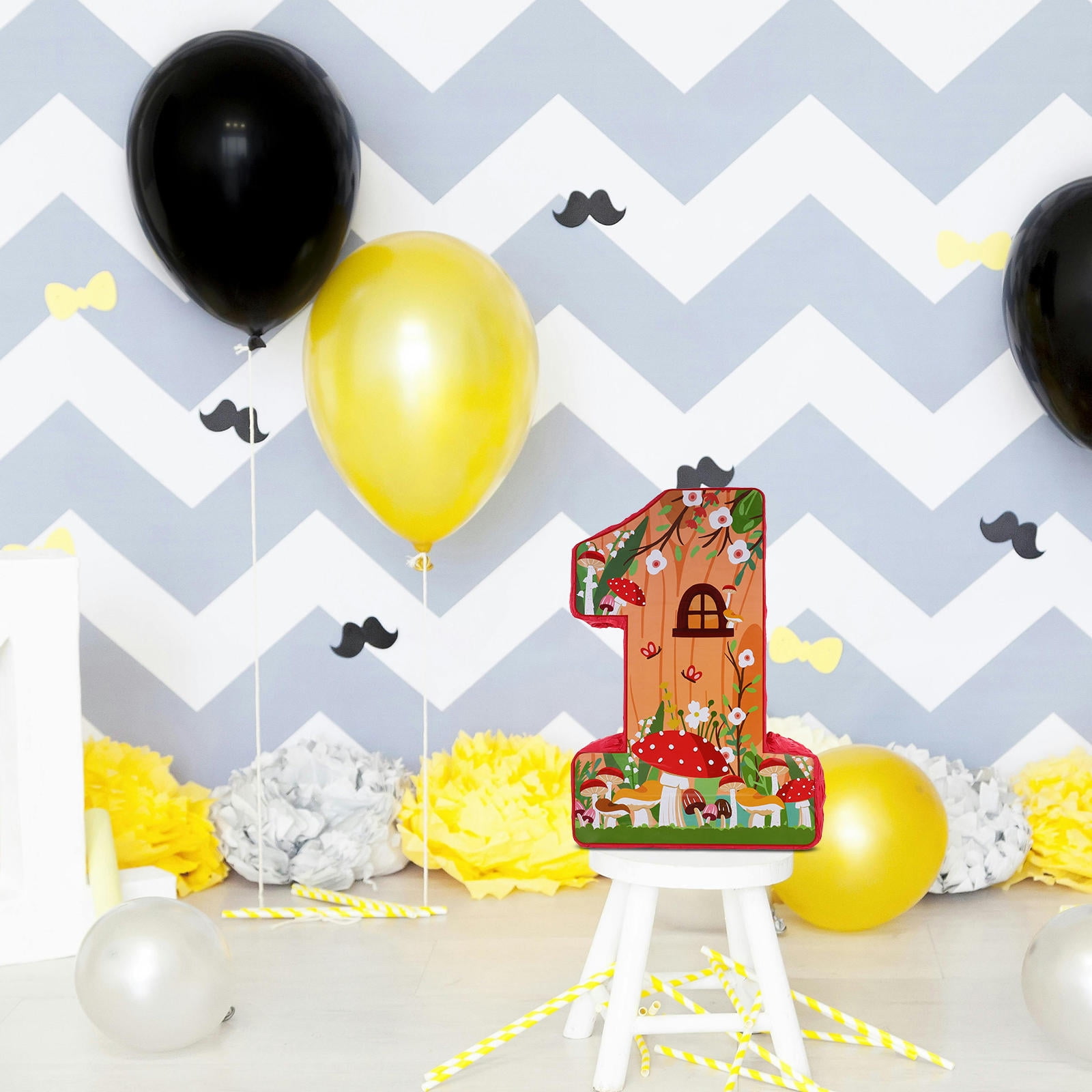 Hemoton 1 Set Cute Mushroom Pinata For Baby First Birthday Pinata For Candy Party Games Mushroom Birthday Decor Fun And Colorful Party Decoration