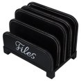 thumbnail image 1 of Hemoton 1 Set Desk File Organizer with 4 Slots Wood Desktop File Holder Mail Organizer Envelope Paper Organizer Counter File Organizer for Document Letter, 1 of 8