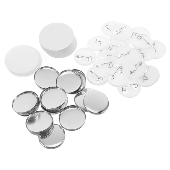 Hemoton 1 Set Diy Badge Making Supplies Blank Metal Buttons With Pin Round Blanks For Pins For Parties Events Lapel Badge Supplies