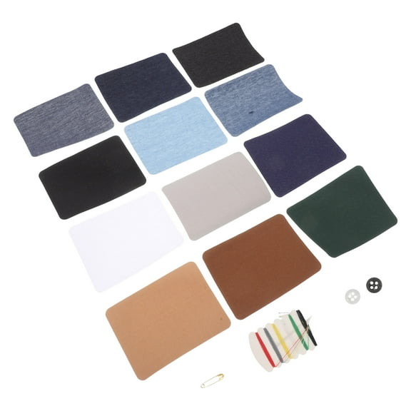 Hemoton 1 Set Fabric Repair Patches For Clothes Iron On Knee And Elbow Patches Adhesive-Backed Rectangular Patches For Jeans And Pants