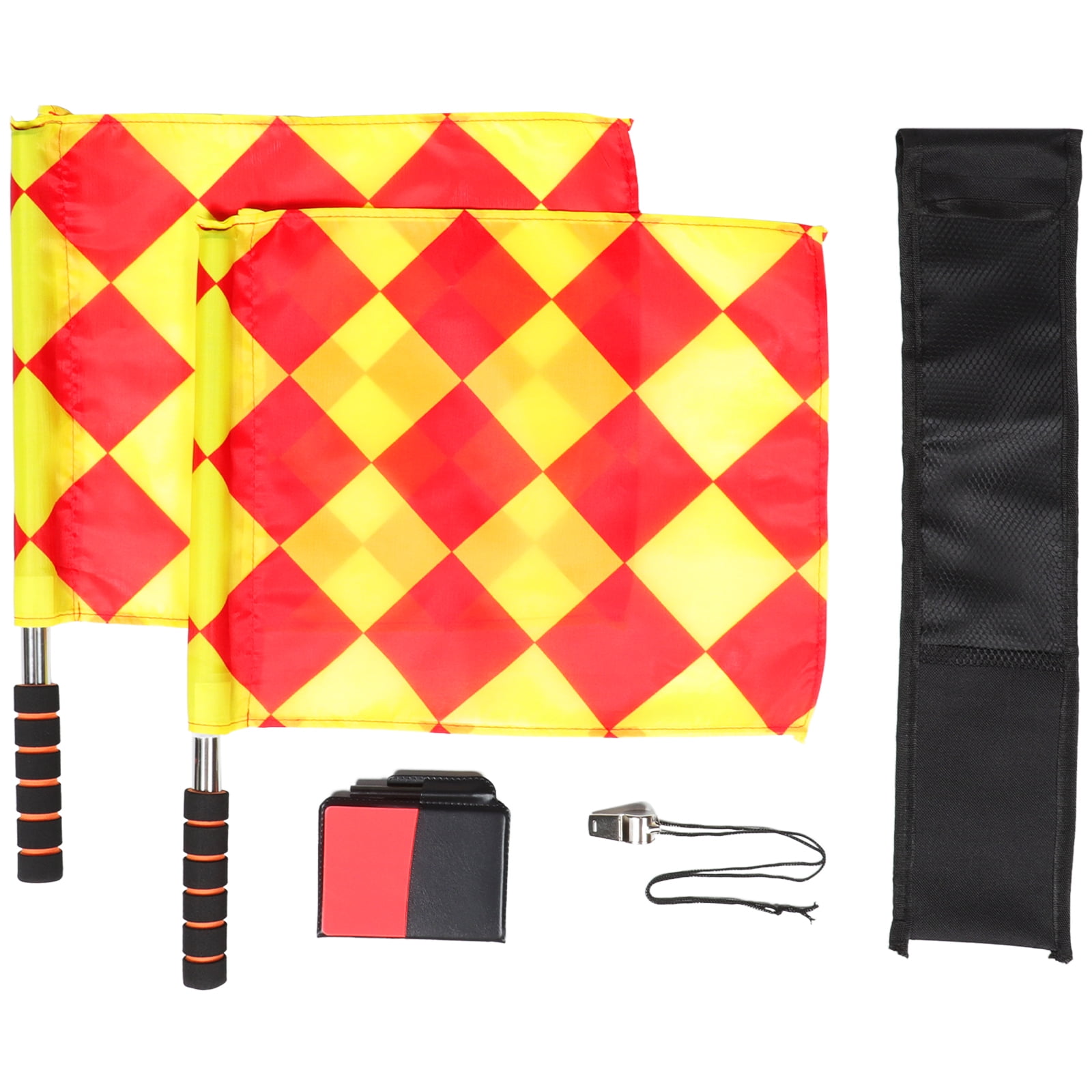 Hemoton 1 Set Football Flags Red Yellow Cards with Pencil Soccer Referee Flag Set Referee