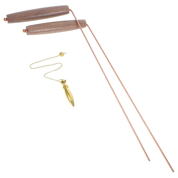 Hemoton 1 Set Handheld Copper Dowsing Rods For Spiritual Use And Treasure Hunting, Copper Divining Tools For Energy Seeking Portable Metal Detector Equipment