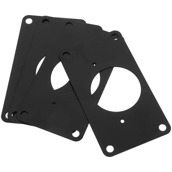 HEMOTON Cabinet Door Hinge Repair Plate Made of Stainless Steel Black Color Easy to Use for Door 1 Set