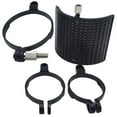 thumbnail image 1 of Hemoton 1 Set Mic Pop Screen Microphone Isolation Shield Desktop Stand Audio Accessory with Clip, 1 of 8