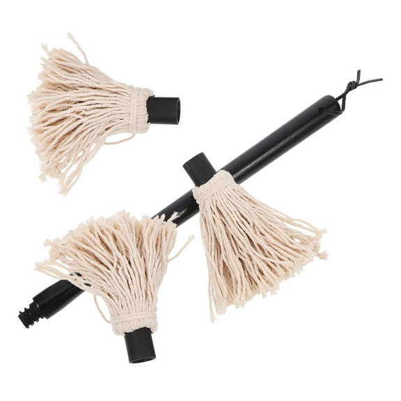 1 Set BBQ Basting Mop Grill Sauce Brush with Wooden Handle Oil Brush