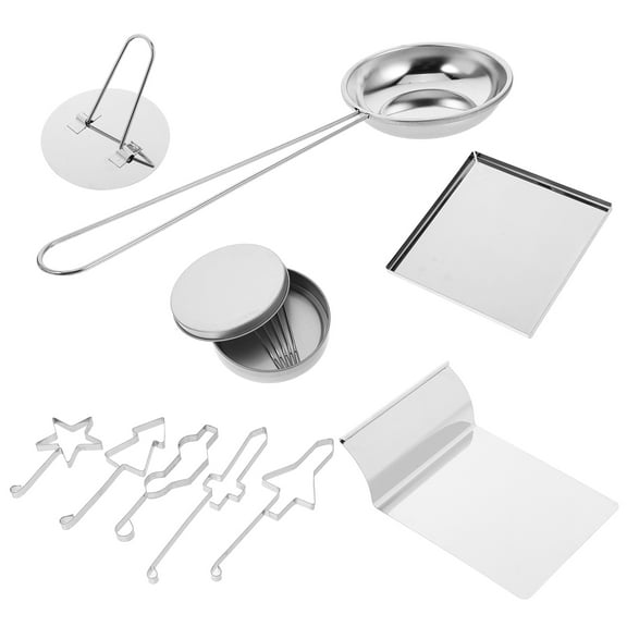 Hemoton 1 Set Multi-Shape Stainless Steel Cookie Molds Kit with Needle  Cake Decorating Tool  Spring Easter Baking Supplies for Korean Sugar Candy Making