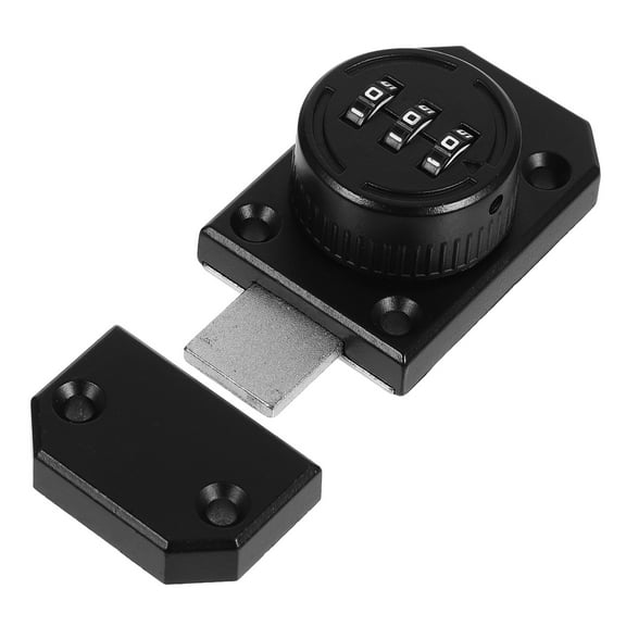 SOPOTUTU Closet Door Lock Black Elegant Finish Versatile Application Easy Installation