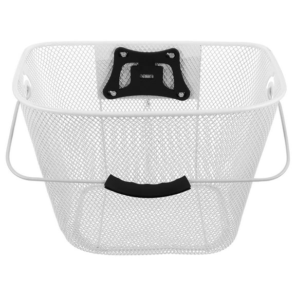 Hemoton 1 Set Quick Release Iron Wire Mountain Bike Basket Bike Handlebar Basket with Handle Portable Bike Basket Metal Bicycle Front Basket