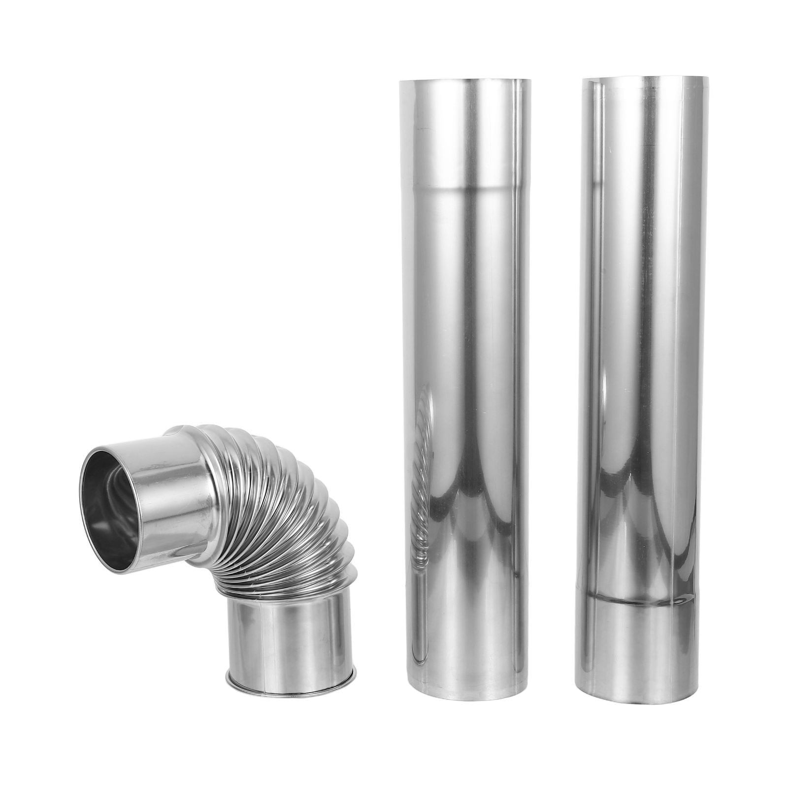 Hemoton 1 Set Stainless Steel Flue Pipe Wood Stove Pipes Stove Pipe ...