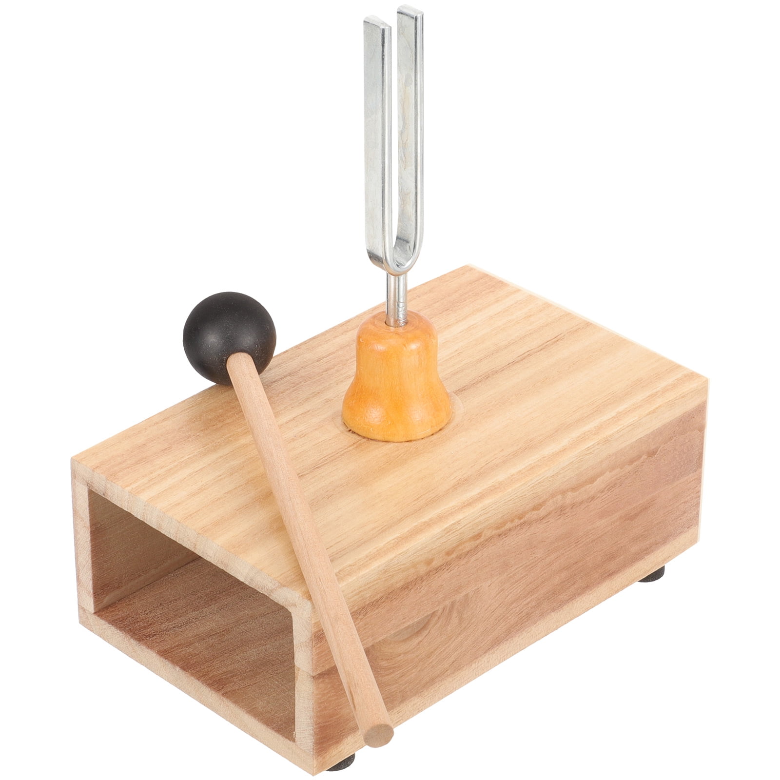 Hemoton 1 Set Tuning Fork Set Tuning Fork Resonance Box with Hammer for