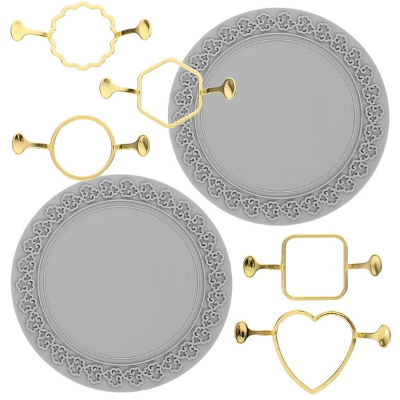 Hemoton 1 Set Wax Seal Kit With Metal Molds Silicone Pads Create Custom Wax Seals For Wedding Invitations Wrapping Envelopes Scrapbooking