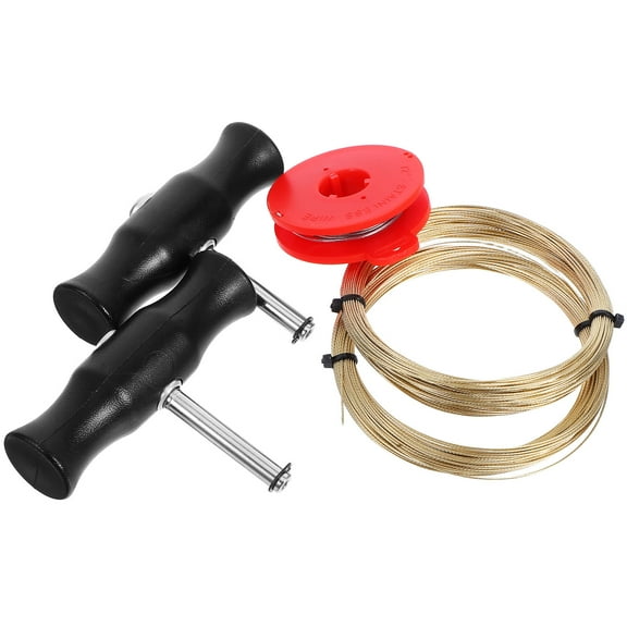 Hemoton 1 Set Windshield Removal Tool Kit Auto Window Glass Cutting Wire with Handles Complete Windshield Repair Tools for Professional Automotive Use