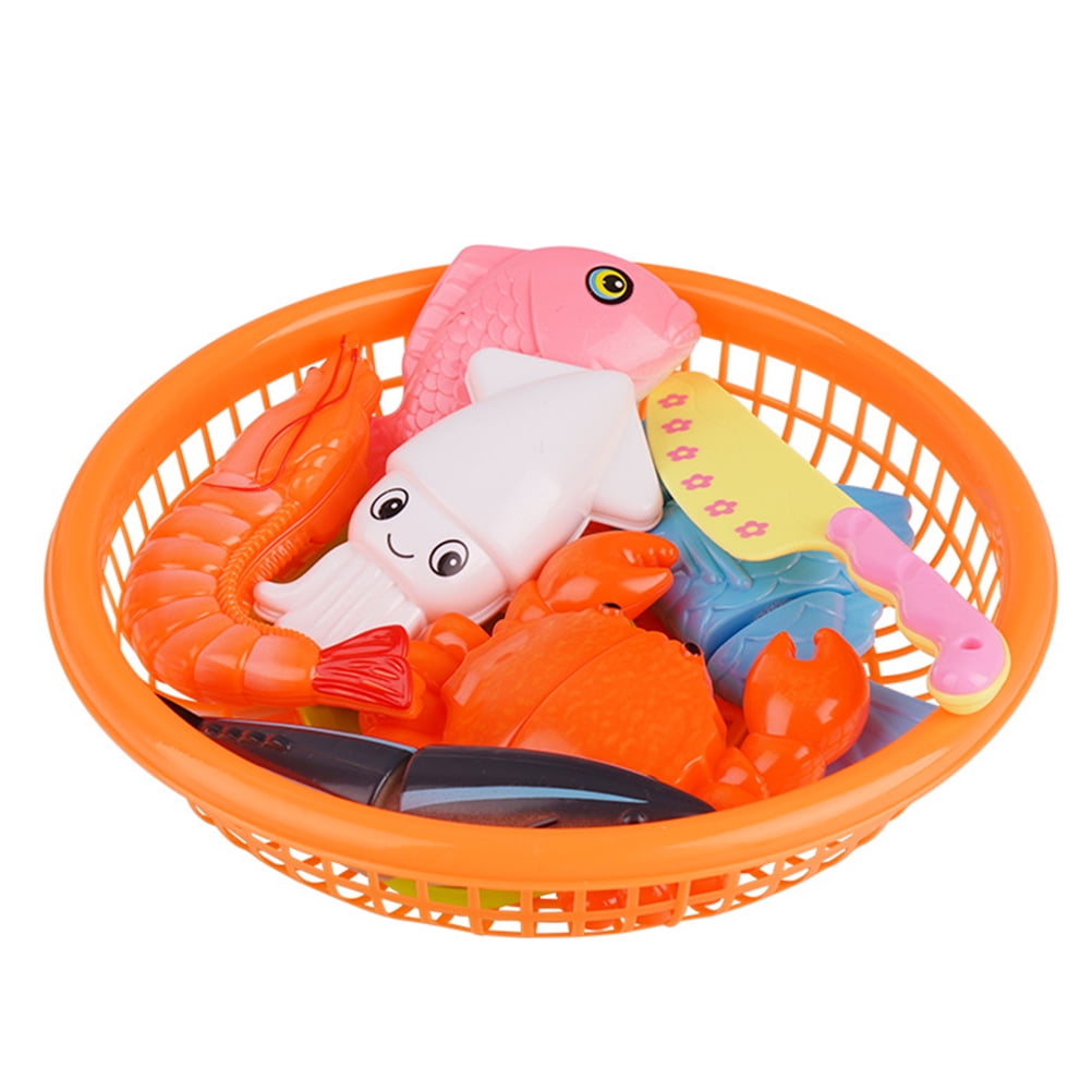 Hemoton 1 Set of Kids Simulation Crab and Fish Cutting Toy Set Early