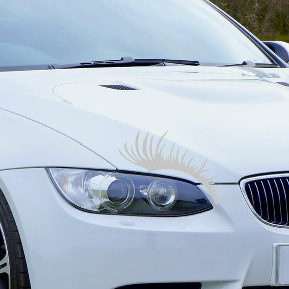Hemoton 1 pair Car Headlight Eyelashes Stickers Eyelash Decal for Car Headlight Universal Car Lamp Cover Sticker Self-Adhesive Stripe Decal Decoration for Car Truck Headlamp Headlight