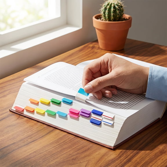Hemoton 10-Pack Sticky Tabs Page Markers for Notebooks, Books, Index Tabs, Divider Tabs, Reusable for Organizing