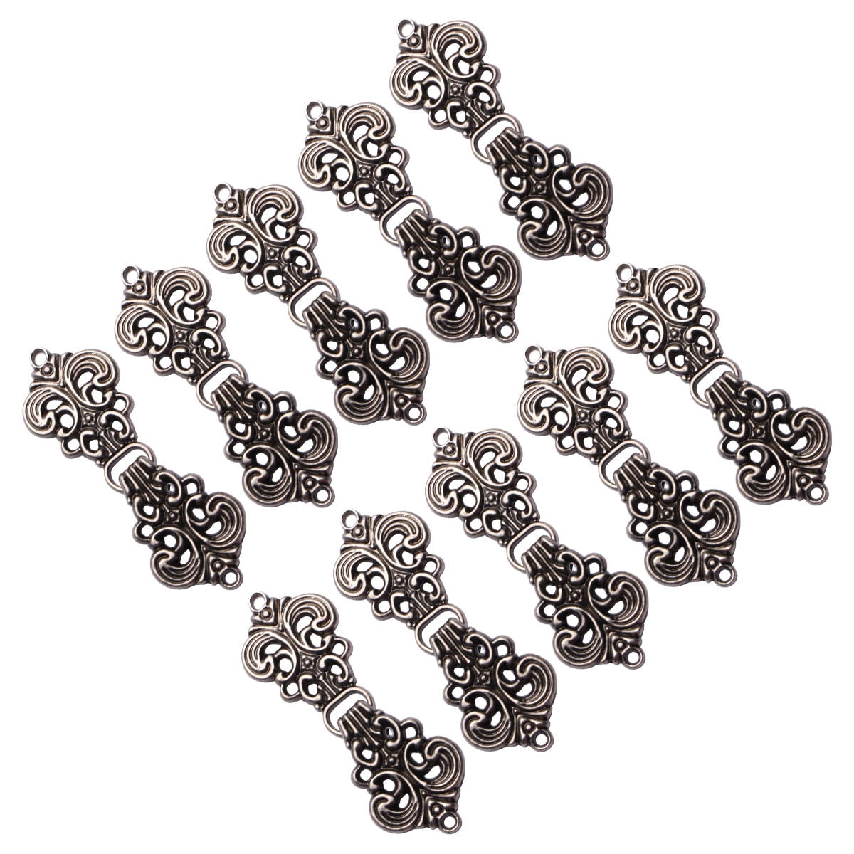 Clasp Cross Pattern Hemoton 10 Pairs Clasp Clasps Auspicious Cloud Pattern Hollow Buckle ...