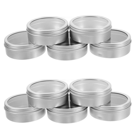 Hemoton 10 Pcs Aluminum Tins Small Tin Box Empty Tins Empty Tins Food Tins With Lids