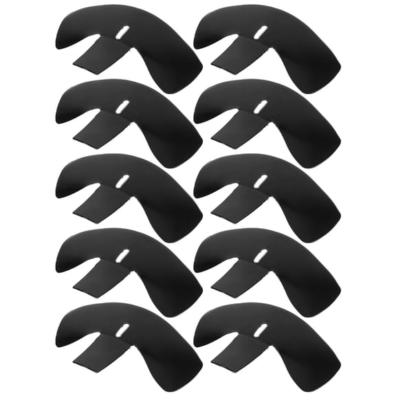 Hemoton 10 Pcs Baseball Cap with Wider Brim Hat Inserts Black