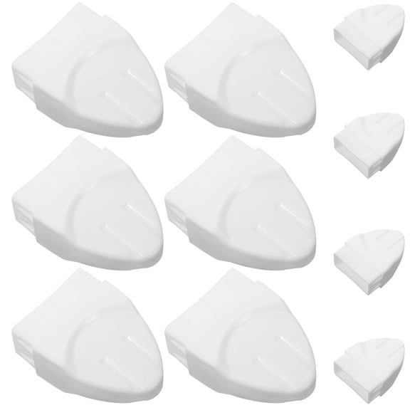 YOSADIER Fence Railing End Caps Railing Post Caps White Plastic 10Pcs