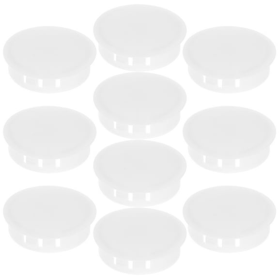 Hemoton  10 Pcs Frame Hole Caps Cover Plug Cabinet Screw Filler White