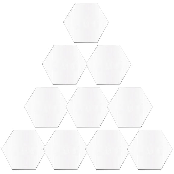 Transparent Acrylic Hexagon Table Sign for Decor with Excellent Durability and Practicality 10pcs