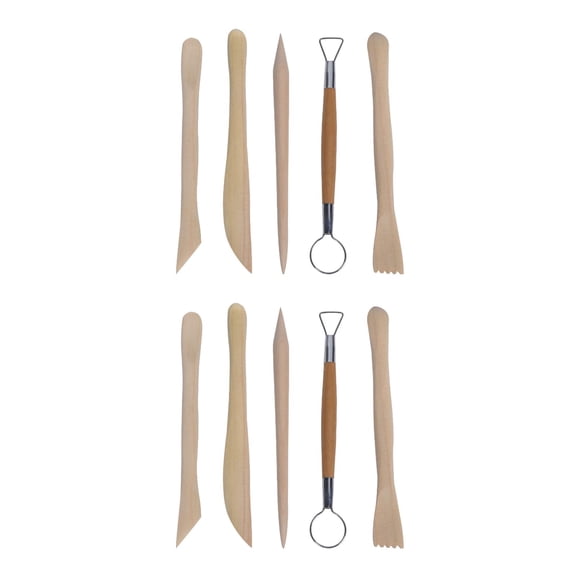 Hemoton 10 Pcs   Plastic Sculpting Modeling Trimming Tool Ceramics Carving Tools Clay Pottery Tool Kit
