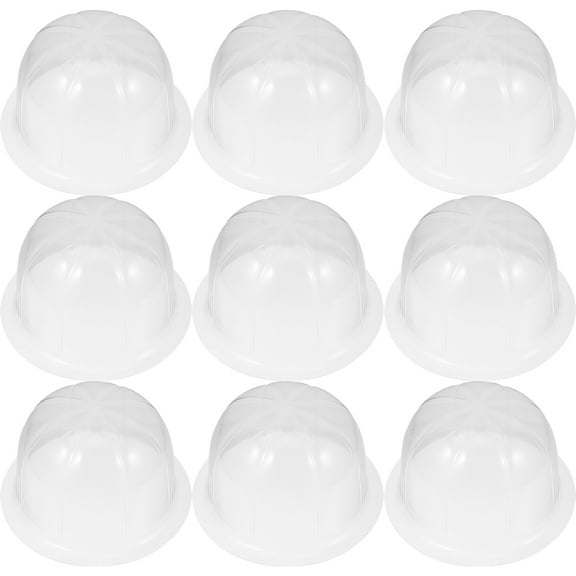 HEMOTON 10Pcs Cap Hat Form for Hat Collections Transparent Plastic Dome Shape Hat Holder Box 19.5x7.9x3.9in