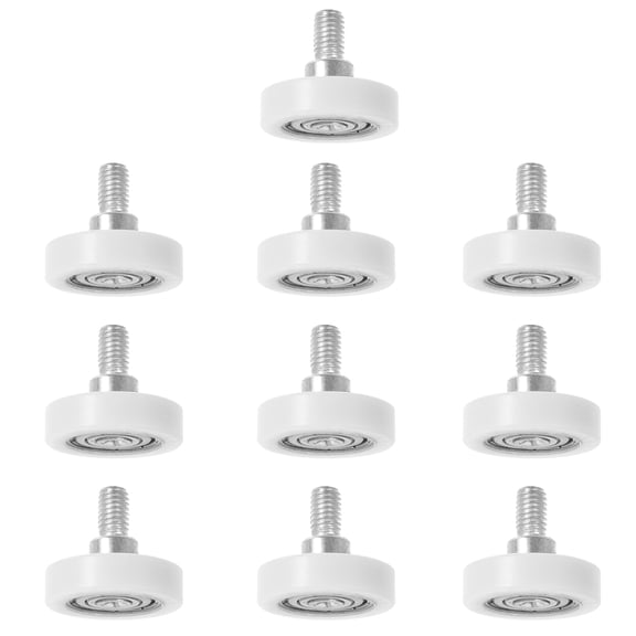 Hemoton 10 Pcs Track Wheel Work Fitness 2.70X2.70X2.00CM White