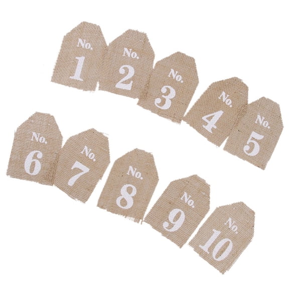 Hemoton 10 Pcs Wedding Name Tag Paper Place Card Birthday Burlap Banner Reception Baby