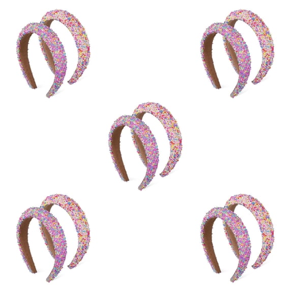 Hemoton 10 Pcs Wide Padded Headbands for Women, Cute Candy Color Hair Bands, Soft Sprinkle Headbands, Spa Face Washing & Accessories