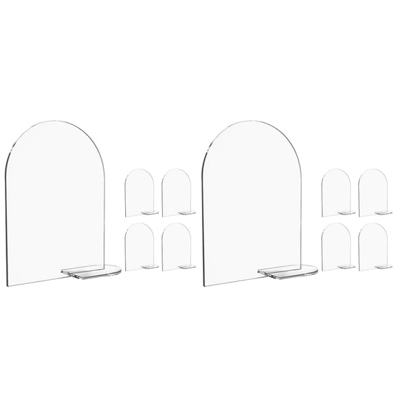 Hemoton 10 Sets of Party Acrylic Sign Table Signs with Stands Table Number Display Blank Sign