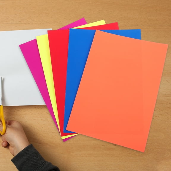 RENACLIPY 10 Sheets Glow in the Dark Neon Craft Paper for Party Decoration and Crafts