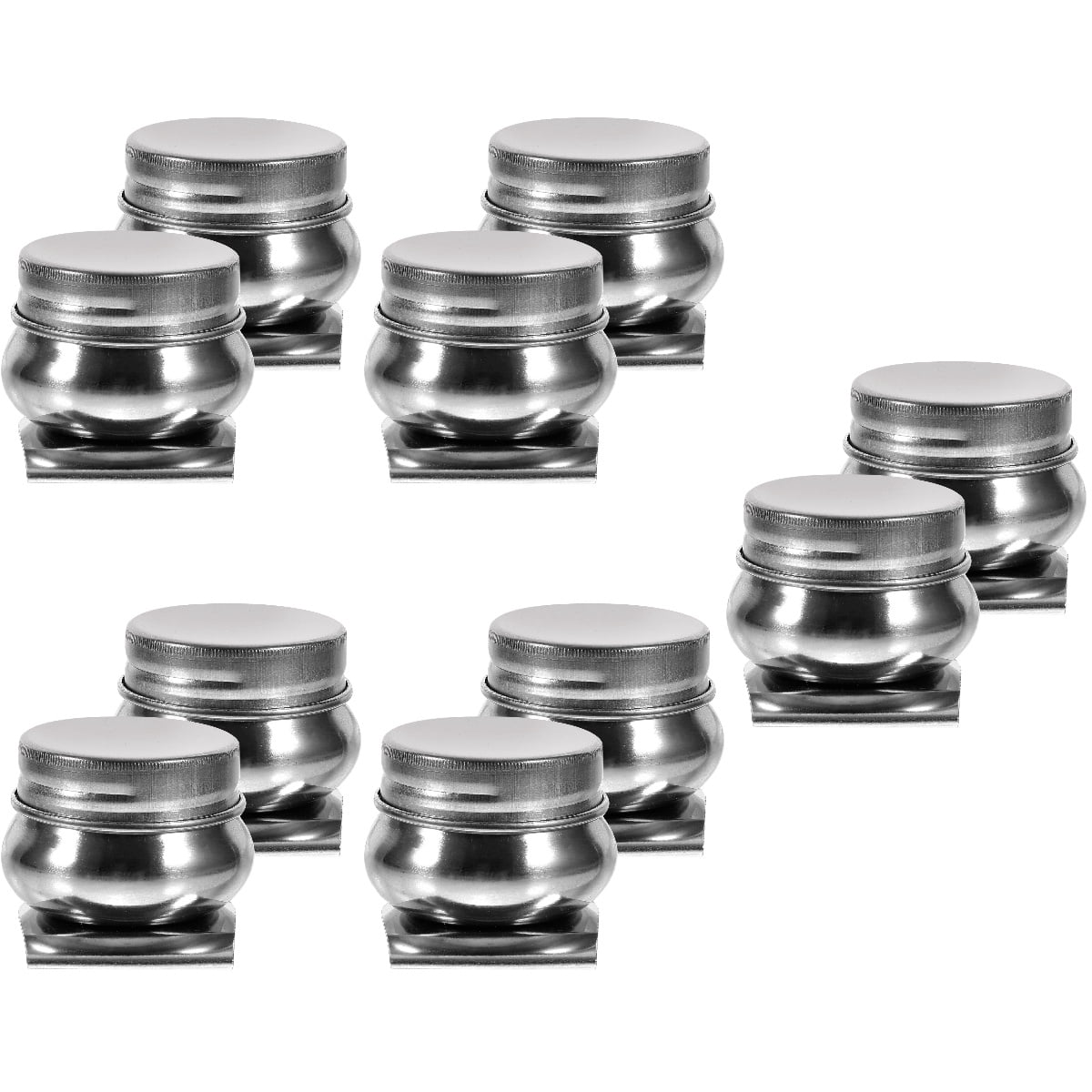 FINGERINSPIRE – Lot De 6 Coupelles Doubles Pour Peinture à L'huile – En Acier Inoxydable Avec Couvercle Clipable – Idéal Pour Artistes En Extérieur Ou En Atelier