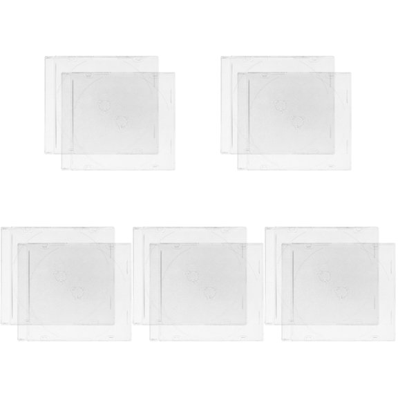 Hemoton 10-Pack Disc Protective Covers for Standard DVD Cases, Portable Storage Organizers for CDs, DVDs, and Media Discs