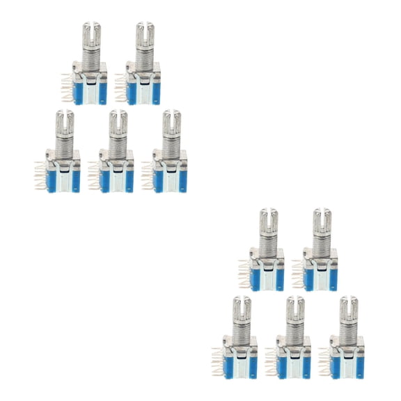 Hemoton 10-Pack High-Precision Mini Rotary Encoders with Metal Housing, Smooth Performance Digital Potentiometer Replacement