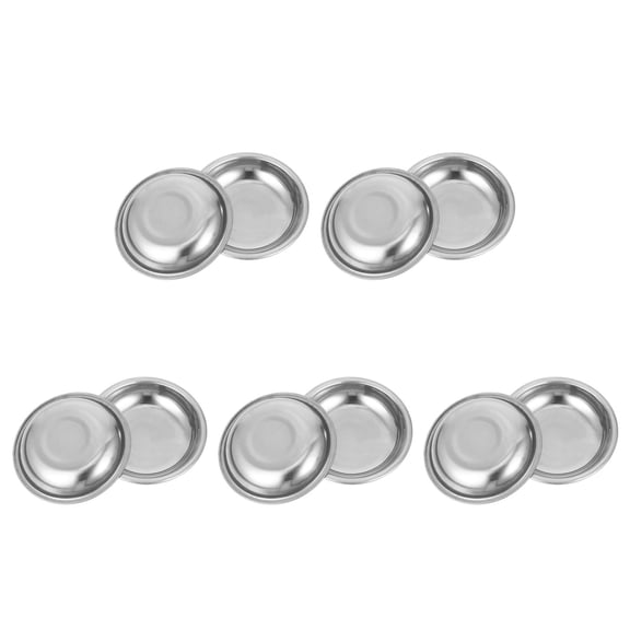 Hemoton 10 pcs Scale Tray Stainless Steel Weighing Dishes Digital Scale Weighing Pan Scale Weighing Pan For Kitchen Laboratory