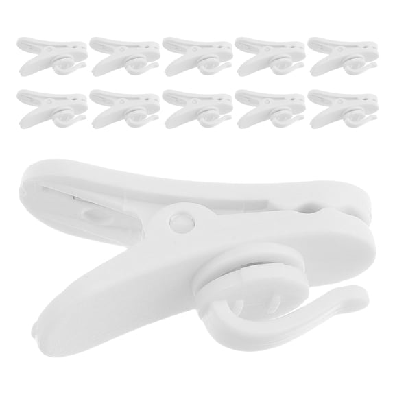 Hemoton  100 PCS Headphone Accessories Attachment Collar Clip Earphones White