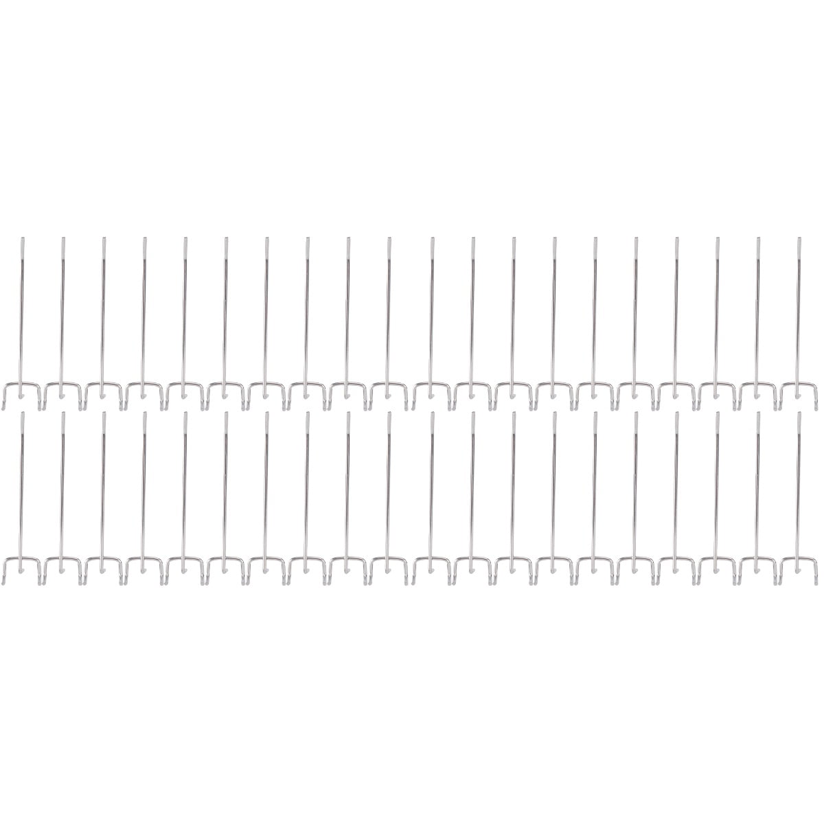 Hemoton 100 PCS Pegboard Hooks Set, 15cm Peg Board Attachments Heavy Duty Pegboard Accessories Metal Garage Utility Hooks ( 3.2cm width )