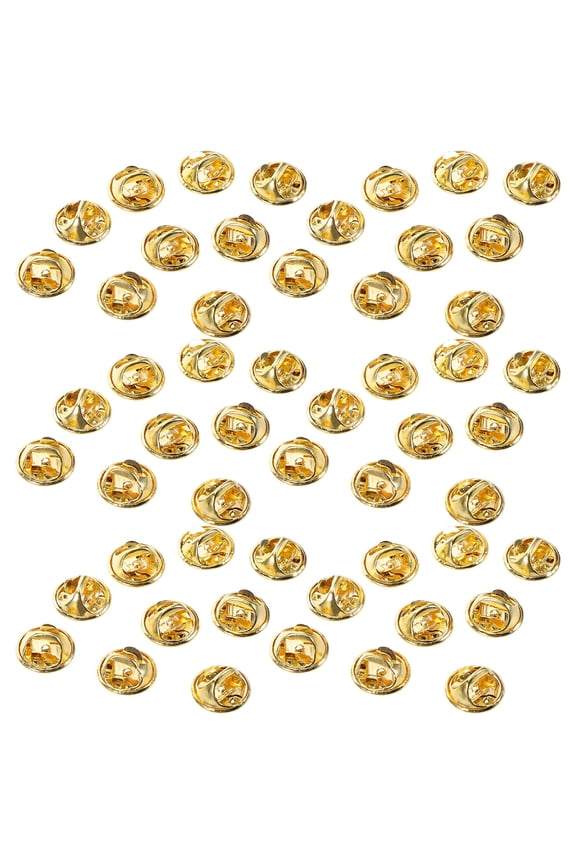 100-Pack Brass Butterfly Clutch Pin Backs Metal Locking Fasteners for Lapel Pins, Tie Tacks, Hat Badges - Perfect for Crafts & Events