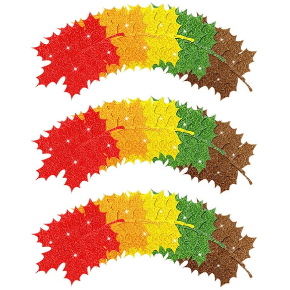 Hemoton  100 Pcs Fall Thanksgiving Paper Cut Decoration Maple Leaf Candelabra Garland Leaves Crafts