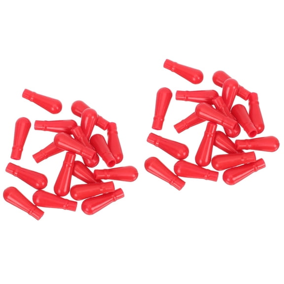 SOPOTUTU Dropper Replacement Caps Red Simple Design Practical Use 100Pcs