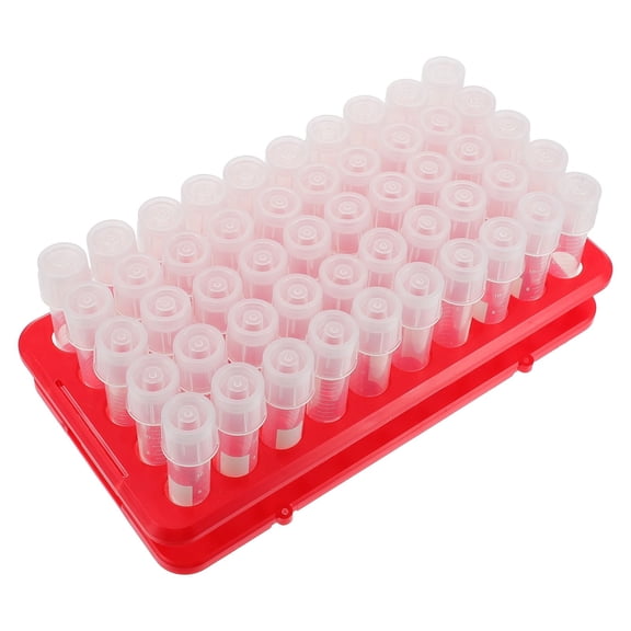 Hemoton 100 Pcs Test Tubes with Lids Shake Multifunction Rack Stand