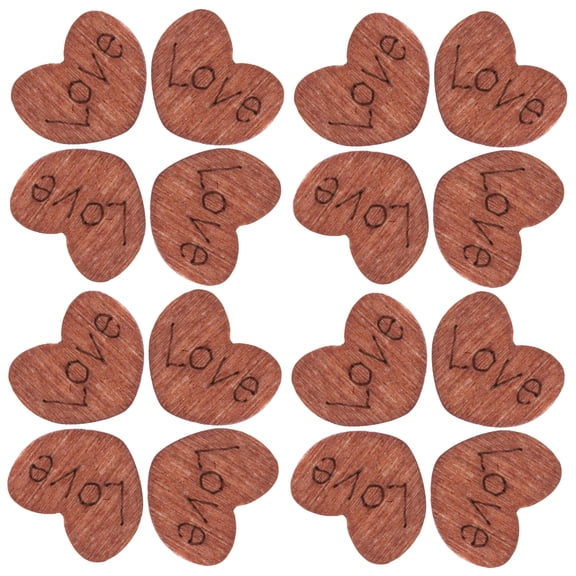 RENACLIPY Bamboo Heart Decorative Buttons Khaki 100Pcs 0.6In