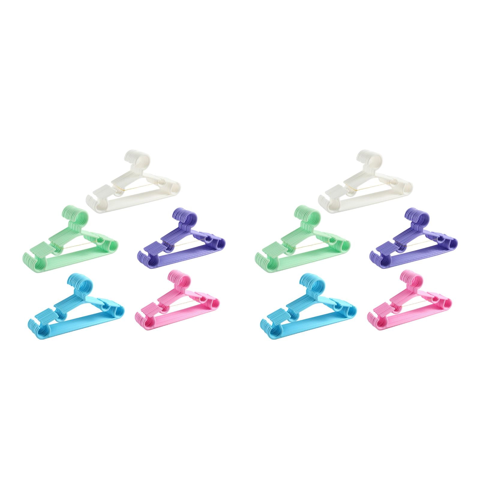 Hemoton 100 pcs Kids Plastic Hangers for Closet, Bedroom, Nursery - Children’s Coat and Clothes Hanger Organizer Supply