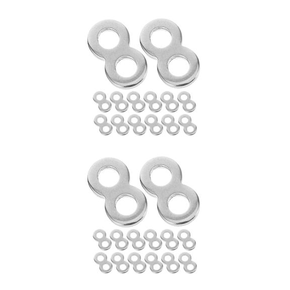 Hemoton 100 pcs Stainless Steel 8 Figure Connector Ideal for Table Top Fasteners Wood Desk Attachments and Furniture Assembly for Use